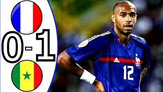 France vs Senegal0x1 France vs Senegal World Cup 2002 All Goals amp Highlights [upl. by Yehudi]