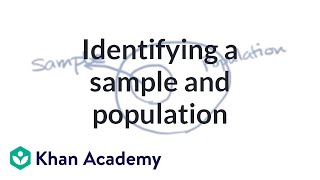 Identifying a sample and population  Study design  AP Statistics  Khan Academy [upl. by Shing]