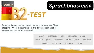 Sprachbausteine B2 TELC  Deutschprüfung  B2 TEST [upl. by Dracir]