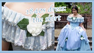 Making an 1840s dress Part III the skirt [upl. by Aicittel]