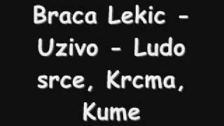 Braca Lekic  Uzivo  Ludo srce Krcma Kume [upl. by Jac390]