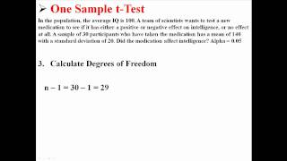 One Sample tTest [upl. by Wake614]