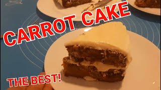 THE BEST CARROT CAKE  FROSTING CREAM CHEESE HOMEMADE Ate Lin [upl. by Shutz]