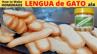 LENGUA DE GATO  ala Good Shepherd Baguio  Buttery and Crispy Cookies  Pang Negosyo [upl. by Llehcear]