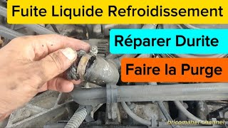 Fuite Liquide Refroidissement  Comment Réparer la Durite et faire la Purge [upl. by Joaquin]