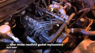 Volvo 240 intake manifold gasket replacement [upl. by Llenehs]