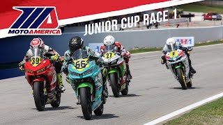 Junior Cup Race 1 at Road Atlanta 2024  FULL RACE  MotoAmerica [upl. by Rabbaj17]