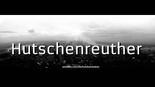 How to pronounce Hutschenreuther in German [upl. by Yurt692]