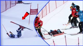 HEARTBREAK 💔 Mikaela Shiffrin CRASHES in Killington 😱 Stretchered Off as Sara Hector WINS 🏆 [upl. by Husain]