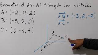 Área Triángulo en R³  Vectores AlgebraLineal [upl. by Vasily]