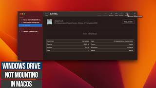 Fix for Windows NTFS Drive not mounting in macOS [upl. by Orlan394]