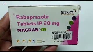 Magrab 20 Tablet  Rabeprazole Tablet ip 20 mg  Magrab 20 mg Tablet Uses Side effects Review Hindi [upl. by Junji]