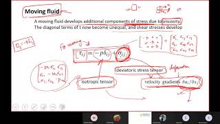 Advanced fluid mechanics  Conservation laws  part 4  Constitutive eqn l Navier Stokes Equation [upl. by Othelia]