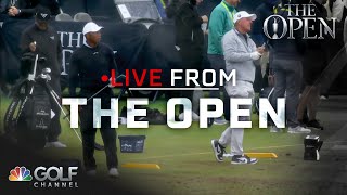 Tiger Woods Phil Mickelson warm up side by side at Royal Troon  Live From The Open  Golf Channel [upl. by Latihs]