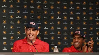 Presidents Cup star issues 10word response to rumours about US team room [upl. by Hermione238]