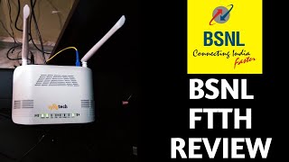 BSNL FTTH REVIEWAFTER 4 MONTHSBHARAT FIBRE REVIEWBSNL FTTH BROADBANDBSNL TELECOM OPERATOR [upl. by Ambie208]