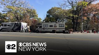 Bronx street lined with abandoned vehicles RVs [upl. by Ontine]