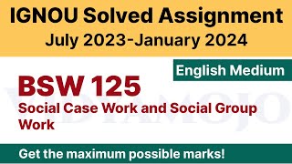 IGNOU BSW 125 Solved Assignment 202324 PDF Download  English Medium  Vidyamojo [upl. by Cutlip]