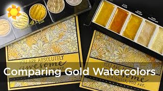 Comparing Gold Watercolors [upl. by Ahsiema]