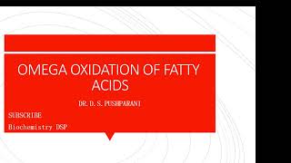 OmegaOxidation of Fatty acids Oxidation of omega carbon Alternative pathway of beta oxidation [upl. by Karee]