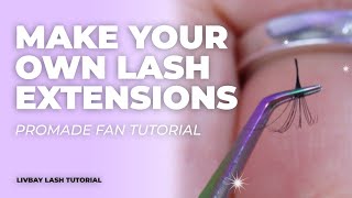 Stop Using Pre Made Fans  Lash Artist Tips to Lash Faster with Pro Made Lash Extensions [upl. by Lucias]