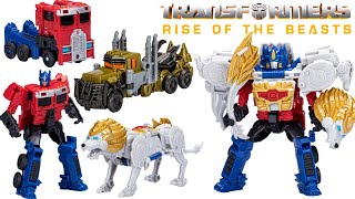 Transformers Beast Combiner Optimus Prime and Battle Changer Scourge New Rise of the Beasts Toys [upl. by Alleyn791]