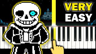 Undertale  Megalovania  VERY EASY Piano tutorial [upl. by Raina56]