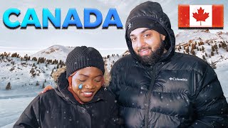 Seeing Snow For The First Time In Canada [upl. by Eedolem]