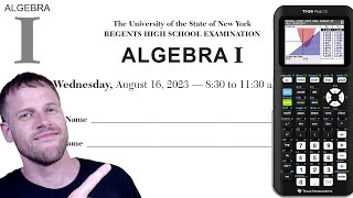 Algebra 1 Regents  August 2023 questions 1  24 [upl. by Jerry98]