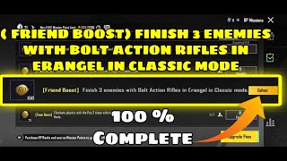 FINISH 3 ENEMIES WITH BOLT ACTION RIFLES IN ERANGEL IN CLASSIC MODE  finish 3 enemies with bolt [upl. by Aerdnac]