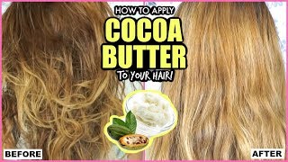 HOW TO USE COCOA BUTTER AS A HAIR MASK │ DIY [upl. by Ayekal]