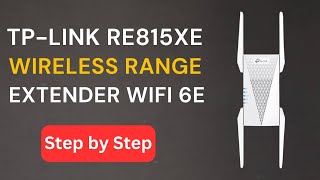 TP Link RE815XE Wireless Range Extender WiFi 6E [upl. by Artimid]