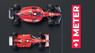 How big are 2023 F1 Cars compared to 2004  3D Comparison [upl. by Diamond660]