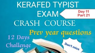 KERAFED TYPIST CRASH COURSE  OREVIOUS QUESTIONS amp ANSWERS masteringedutech kerafed typist exam [upl. by Ann-Marie104]