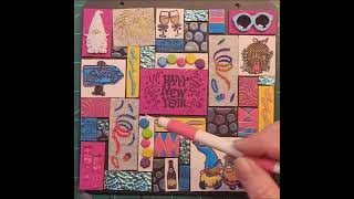 Update on gnome New Year polymer clay mixed media mosaic [upl. by Anawot]