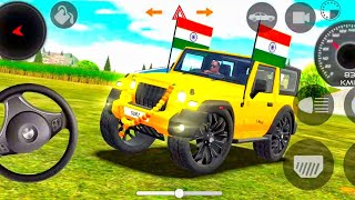 Dollar Song Modified 😈 Mahindra yellow Thar  Indian Car Simulator 3D  Car Game 3D [upl. by Coraline]