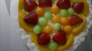 Birthday Cake Chinese Fruit Filled Sponge Birthday Cake [upl. by Avuha]