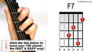 F7  Guitar Chord Tutorial [upl. by Cletus]