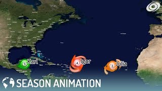 2010 Atlantic Hurricane Season Animation V2 [upl. by Marys]