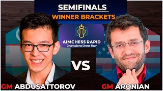 Nodirbek Abdusattorov vs Levon Aronian  Aimchess Rapid 2023  Semifinals winner brackets [upl. by Fricke]