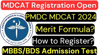 MDCAT 2024 Registration OpenPMDC Latest NewsMDCAT2024 syllabus amp registration formPMDC mdcat2024 [upl. by Yatnuahs]