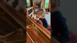 5YO Plays Baby Grand Piano For the First Time [upl. by Gabe]