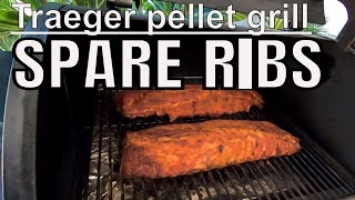 Traeger pellet grill smoked Spare Ribs recipe that you can do [upl. by Balthazar]