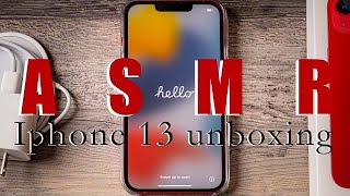 Iphone 13 Product Red Unboxing Mag Safe Charger 20W USBC and Otterbox Screen Protector install [upl. by Almallah]