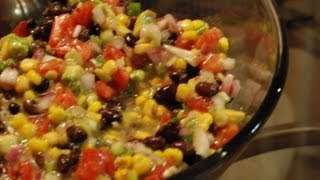 How to make Texas Caviar AKA Mexican Caviar Recipe  by foodjazz [upl. by Hctim799]