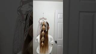 🎀No Heat Hairstyle🎀 momlife hair hairstyle tutorial girlmom daughters [upl. by Charlena]