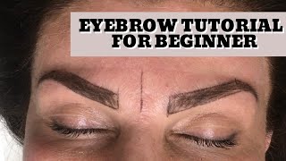 EYEBROW TUTORIAL FOR BEGINNERS  microblading [upl. by Scurlock]