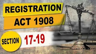 REGISTRATION ACT 1908 SECTION 1719 [upl. by Enaamuj924]