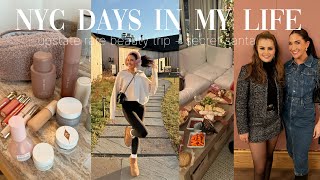 VLOG days in my life in NYC  upstate rare beauty cabin trip secret santa exchangehaul  more [upl. by Clim]