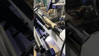 Four function automatic CNC woodworking lathe can process complex wooden table legs in one go cnc [upl. by Leunamne]